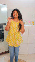 YELLOW SHORT KURTHI (SU 356)