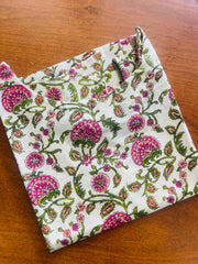 CREAM LEAF AND FLOWER PRINT CROP TOP (SU 360)