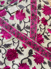 SEIGE GREEN WITH ROSE  SHORT KURTHI (SU 406)