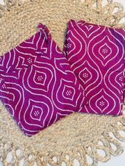 MAGENTA IKAT  CO ORD SET (SU 409)