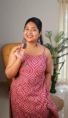MAGENTA IKAT  CO ORD SET (SU 409)