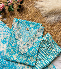 CORAL CYAN THREE PEICE SET (SU 314)