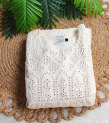 WHITE MIRROR WORK DRESS (SU 308)