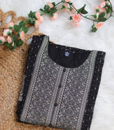 BLACK KURTHI WITH SILVER DESIGN (SU 306)