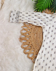 WHITE WITH BLACK PRINT 3 PIECE SET (SU 235)