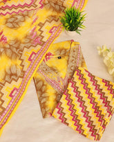 YELLOW WITH GREEN LEAF 3 PIECE SET (SU 131)