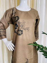 BEIGE GRAY WITH BACK FLORAL PRINT KURTHI (SU 627)