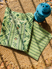 GREEN MOSAIC KURTHI SET (SU 612)