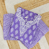 LAVENDER MIRROR WORKED 3 PIECE SET (SU 286)