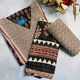 BLACK AJRAKH PRINTED KURTA SET (SU 420)