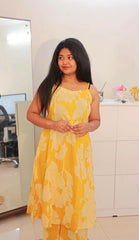 MUSTARD YELLOW NOODLE STRAP CO ORD SET (SU 334)