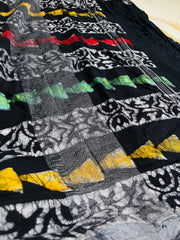 BLACK LINEN SAREE (SU 464)