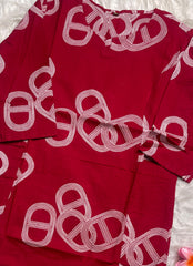 RED LOOP ART SHORT KURTHI (SU 688)