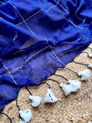 NEELIMA INK BLUE MULCOTTON SAREE (SU 741)