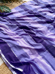 ANANYA LAVENDER MIST STRIPE MUL COTTON SAREE (SU 746)