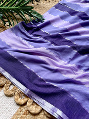 ANANYA LAVENDER MIST STRIPE MUL COTTON SAREE (SU 746)