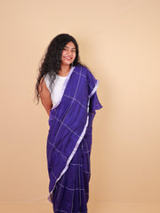 NEELIMA INK BLUE MULCOTTON SAREE (SU 741)