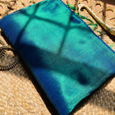 MAYURI PEACOCK GREEN PLAIN GLAZING TISSUE SAREE (SU 713)