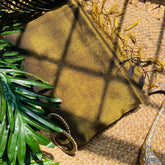 SWARNA GOLDISH COPPER WITH BLACK BORDER PLAIN TISSUE SAREE (SU 752)