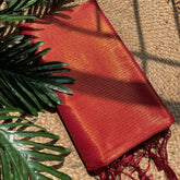 RAJASI CRIMSON RED WITH GOLD WEAVE SOFT SILK SAREE (SU 724)