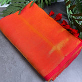 MAJENTA WITH GOLDEN BORDER KHADI COTTON SAREE (SU 754)