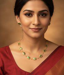 Green Lotus necklace simple (SJ 13)