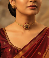 Traditional Floral Temple Choker with Earrings 🌺✨ SJ 21