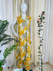 SUNLIGHT FLORAL YELLOW PETALS CO ORD SETS (SU 513)
