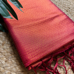 RAJASI CRIMSON RED WITH GOLD WEAVE SOFT SILK SAREE (SU 724)