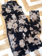 BLACK PUSHP CO ORD SET (SU 662)