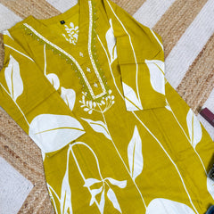 LIME GREEN SHORT KURTHI (SU 674)