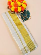 Ready-to-Wear Plain Tissue Kasavu Saree SU 575