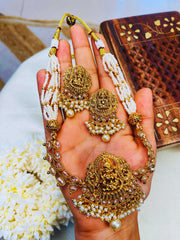 Goddess Lakshmi Temple Jewelry Necklace Set