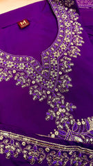 Violet Salwar set with bag (SU 394)