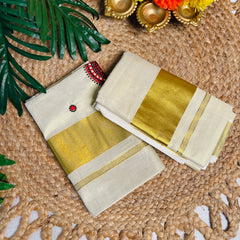 തെയ്യരേഖ 🏵️✨ THREAD EMBROIDERY TISSUE SET MUND(SU 778)