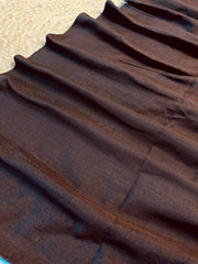 WOODLAND SHADOW🤎 KHADI COTTON SAREE WITH BLOUSE (SU 767)