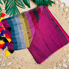 MADHURIMA🌸✨CHECK DESIGN MUL COTTON SAREE(SU 790)