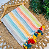 CANDY STRIPES🍭MUL COTTON SAREE (SU 764)