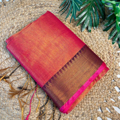 SUNSET EMBER☀️🩷TISSUE SILK SAREE ( SU 766)