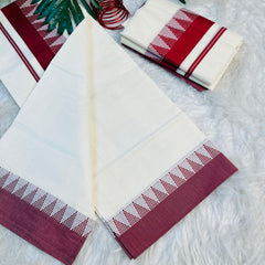 MAAROON TEMPLE DESIGN SET MUND (SU 548)