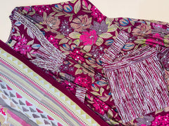 Magenta Salwar Suit with Floral work - SU 89