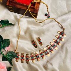 ROYAL COIN BLOOM ANTIQUE CHOKER SET (SJ 205)