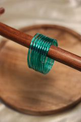 Teal jelly bangles -set of 8 (SJ 146)