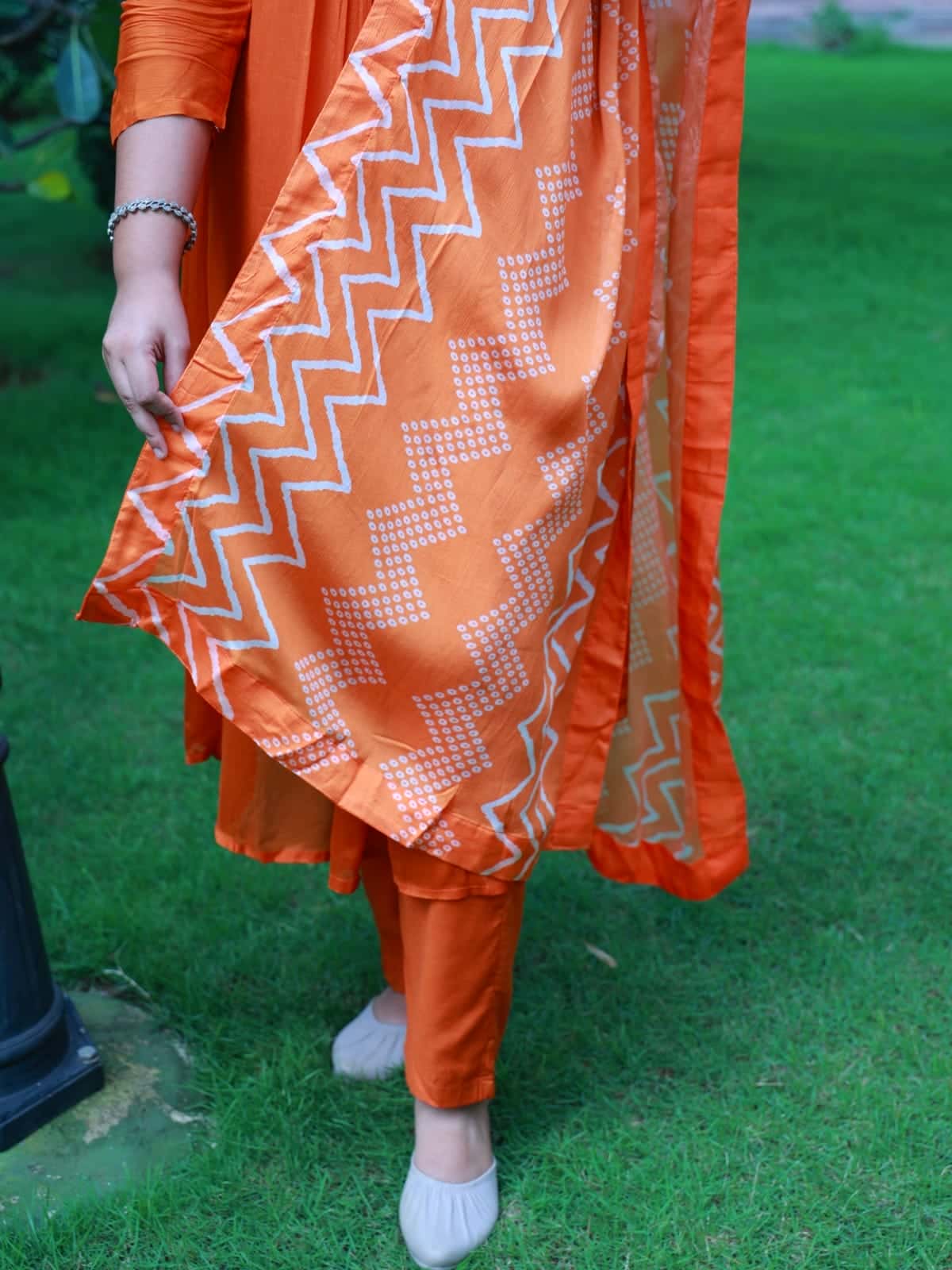Burnt orange Salwar suit