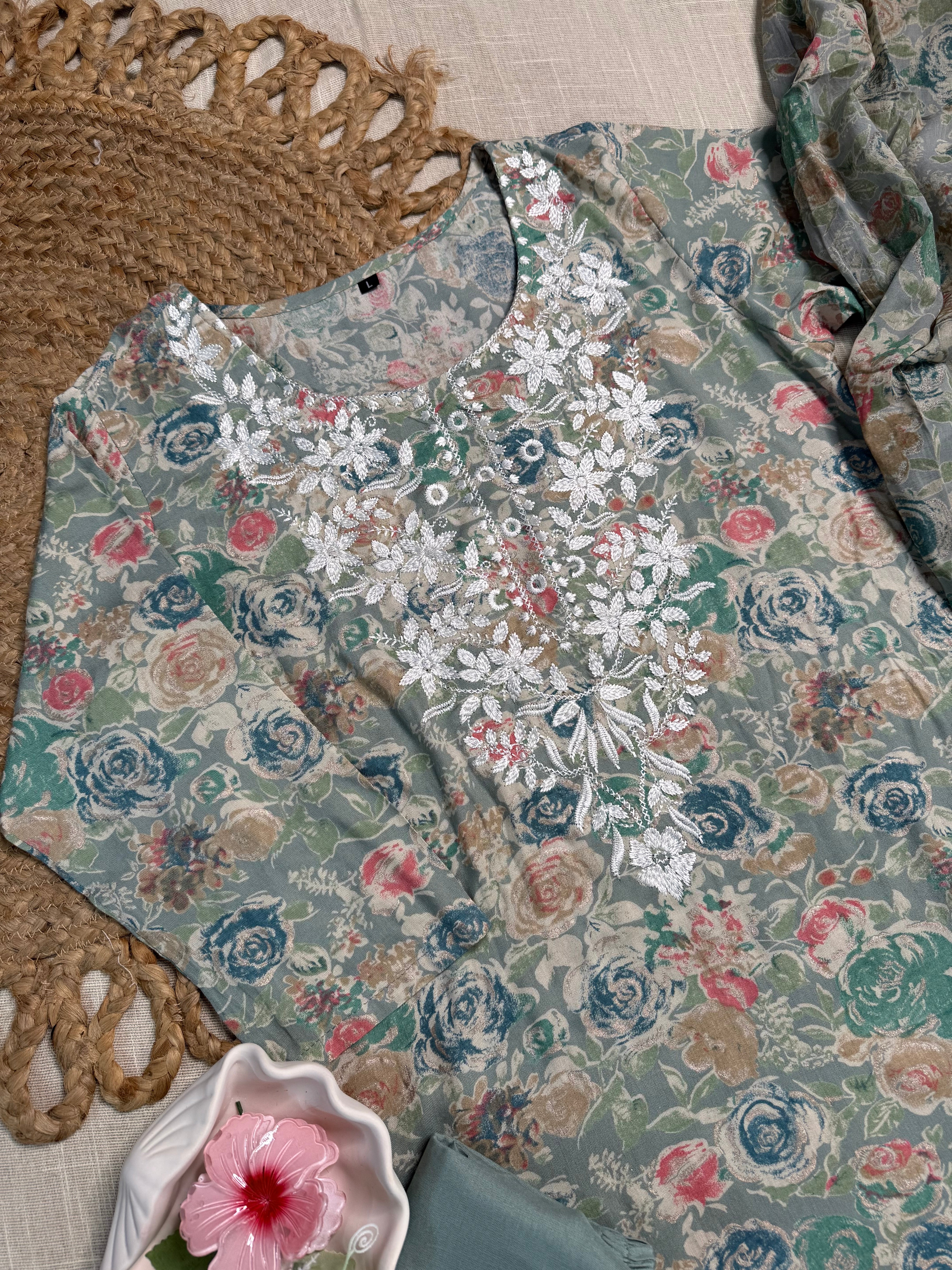 Pastel Green Kurtha Set - SU 72