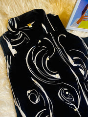 MODERN ART BLACK LOOP DRESS
