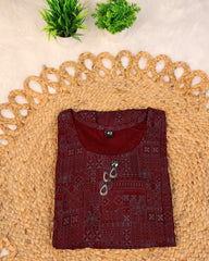 Maroon Feeding Kurti Top A Line ( SU 275 )