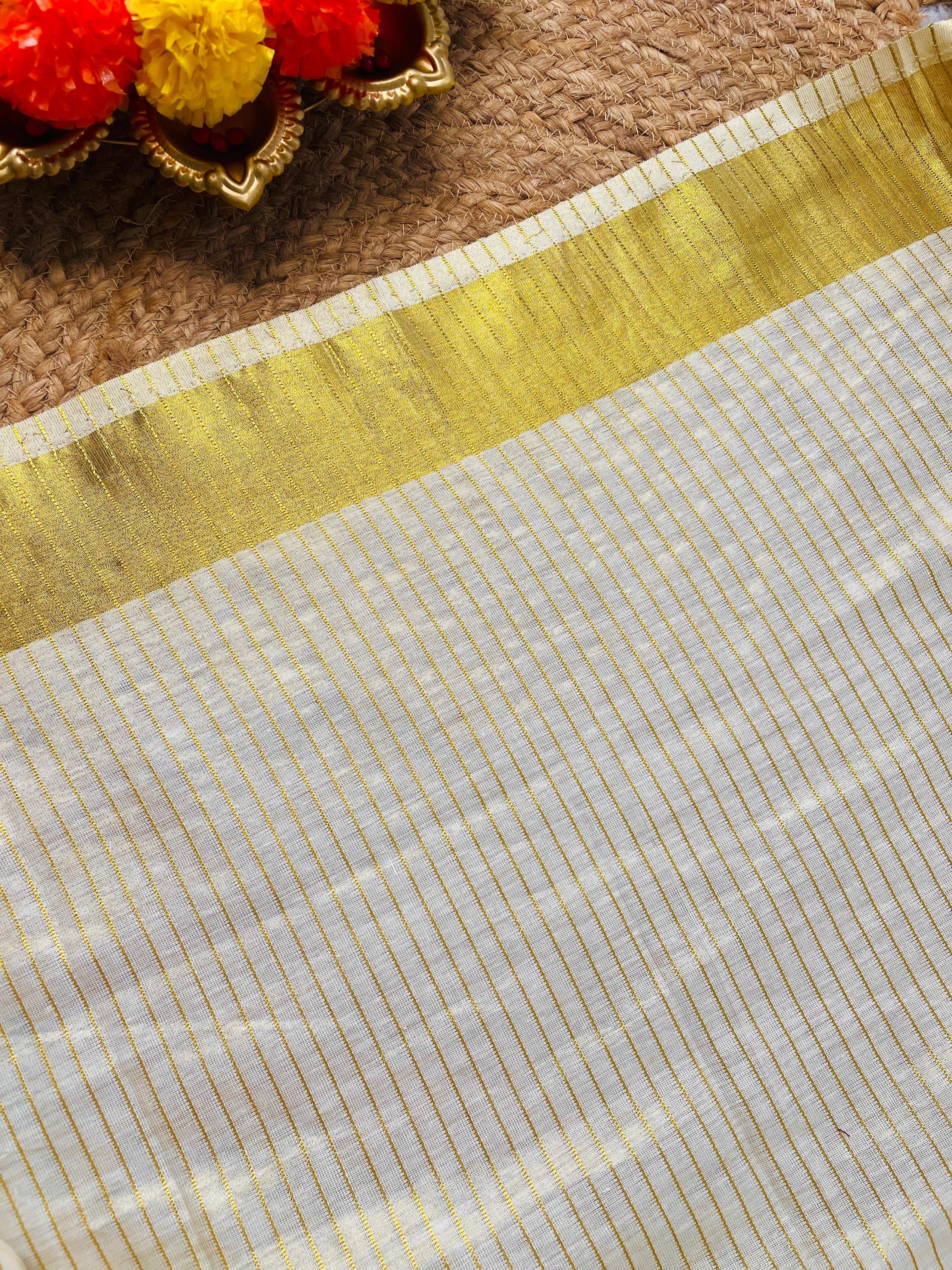 Ready to Wear Line with Golden Kasav Saree - SU 597