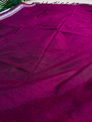 VAINIKA🍇✨DEEP WINE WITH SILVER GREY KHADI COTTON SAREE (SU 830)