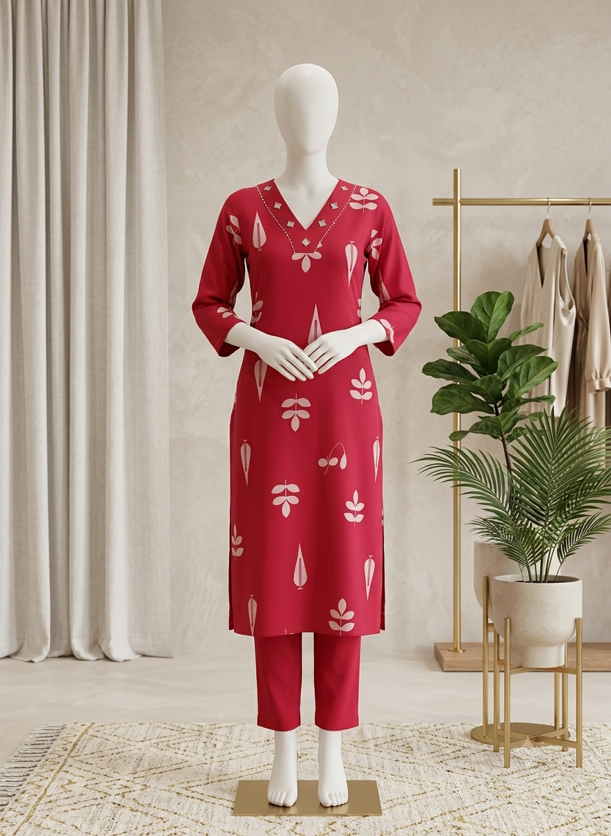 ROSE  PETAL MIRROR CO ORD SET (SU 659)